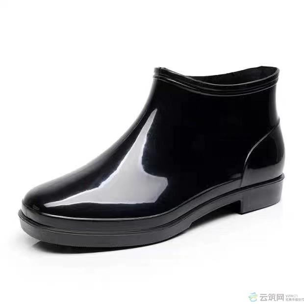 如意 低腰雨鞋 男士短筒雨靴低帮防水鞋时尚胶鞋厨房水靴套脚