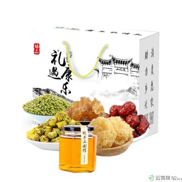 夏日套餐（绿豆500g/冰糖250g/银耳100g/ 大枣200g/菊花70g/土蜂蜜500g）