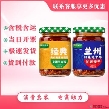 康乐县特产夹馍牛肉酱+油泼辣子牛肉酱组合装