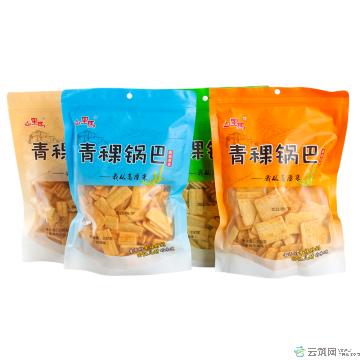 卓尼县精选杂粮海苔味酱香牛肉味香辣牛排味烧烤味青稞锅巴230g*4袋