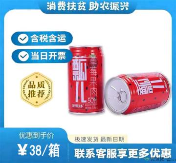甘肃特产飘儿果味饮料310ml*6罐（包税包邮）