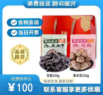 康乐县花菇黑木耳炒焖炖菜口感爽滑菌菇干菌子礼盒700g