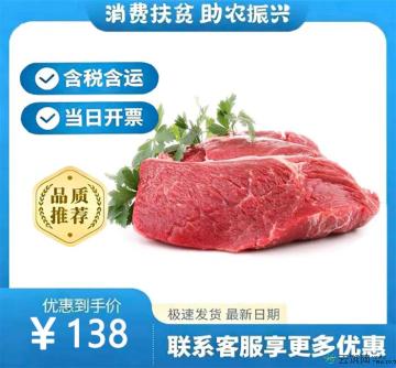 康乐县精品现宰现发黄酮体21的精品鲜牛肉1kg装（包税包邮）