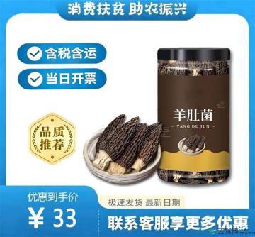 康乐县羊肚菌25g包税包邮