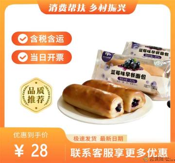 蓝莓味早餐面包