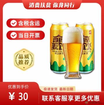 康乐县特产鲜姜姜汁碳酸汽水无酒精（包税包邮）