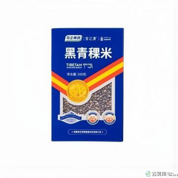 黑青稞米500克/盒 双色青稞米精选西藏青稞、黑青稞全谷物，通过科 学配比精制而成。 100% 西藏黑青稞，未经脱皮工艺，保证黑青稞米