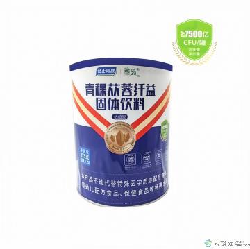 青稞苁蓉纤益固体饮料375克/桶。以现代科学研究为基础，结合中医传统养生理念，形 成“高膳食纤维 + 益生菌 + 益生元 + 药食同源”四 大特点，源自植 物配方，清洁标签，超大剂量，热量低，不仅助力肠道健康，还具有饱腹感。