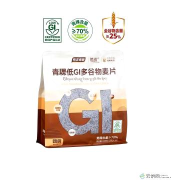 青稞低 GI 多谷物麦片210克/袋 精选西藏青稞、黑青稞和龙爪稷，融合绿豆、黑豆
