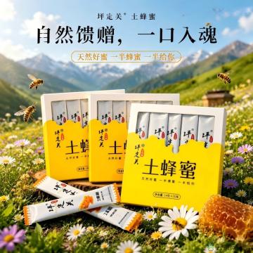 舟曲县条形状土蜂蜜（便携式14g*10条/盒）