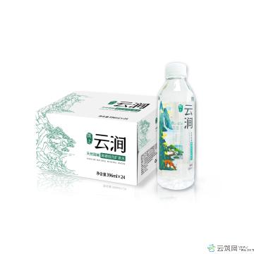 云涧冰泉天然弱碱高锶低氘矿泉水396ml*24瓶/箱