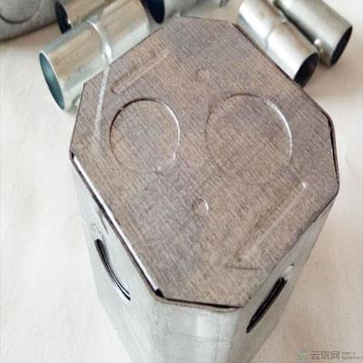 大路树 铁制八角形接线盒 86型铝合金本色接线盒