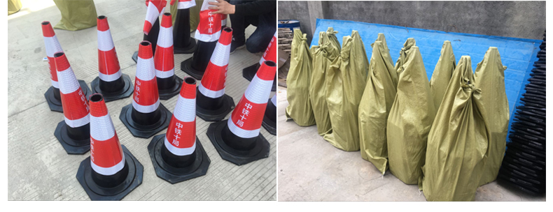 大陆 塑料警示柱 橡胶反光桶 警示锥路锥 锥形桶
