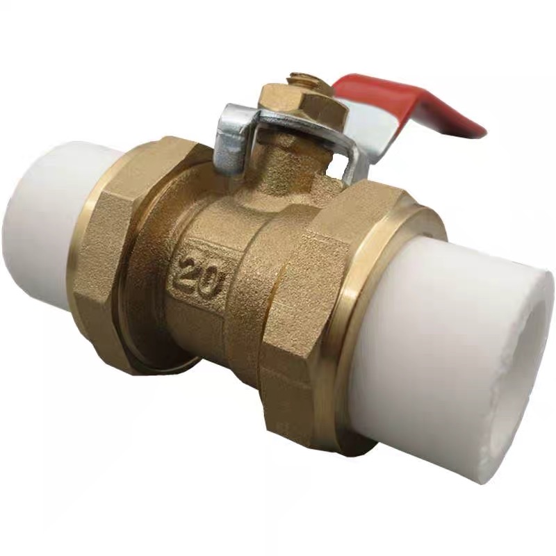 亿米/ppr等径双活接铜球阀