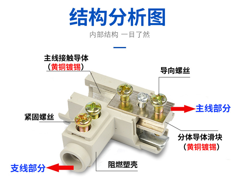 激浪 電纜t接端子 t型線夾 導線分流器 銅鋁電纜 分支三通 接線端子