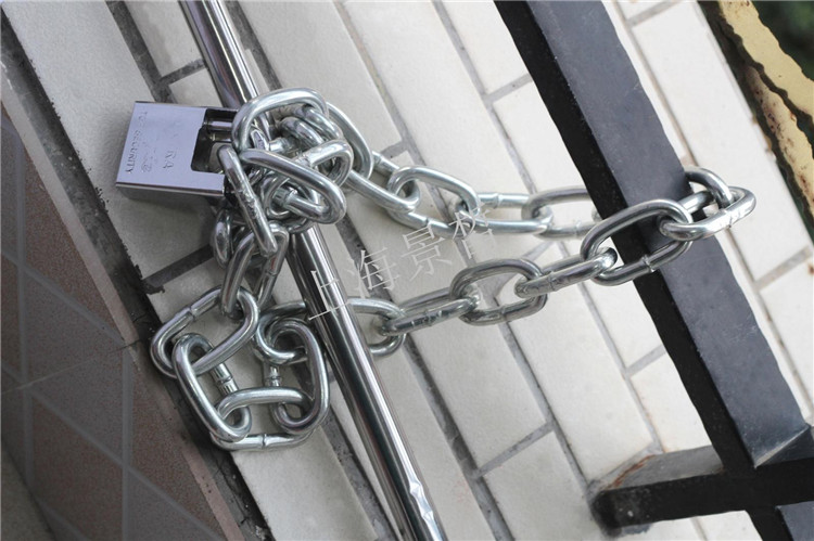 坚逸 链锁 钢链链条锁 防盗防撬链条锁 大门锁链子锁