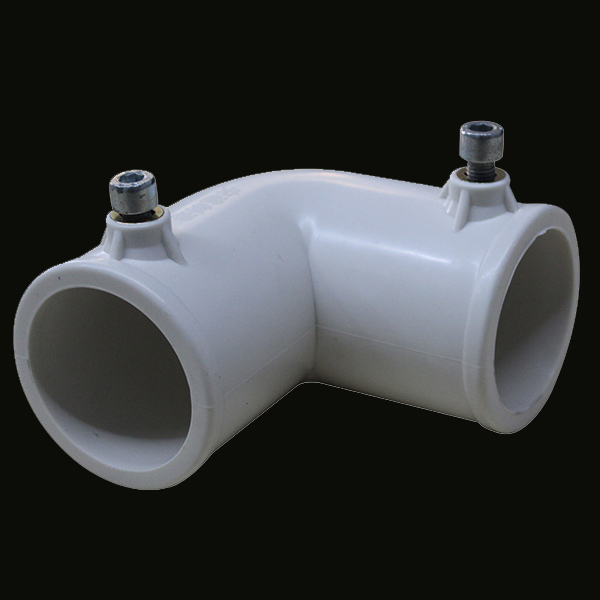 鸿雁 工地护栏pvc连体弯头 临时护栏杆配件